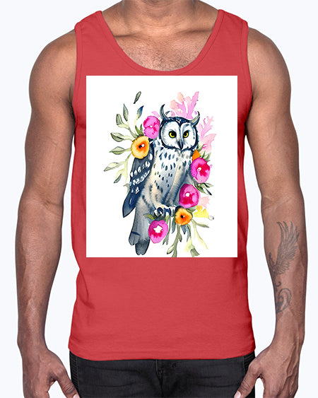 owl 8#- owl- Cotton Tank