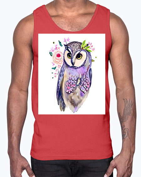owl 9#- owl- Cotton Tank