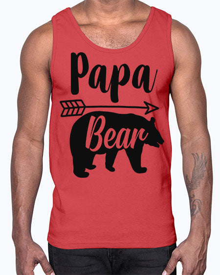 papa bear copy 221#- bears - animals- Cotton Tank