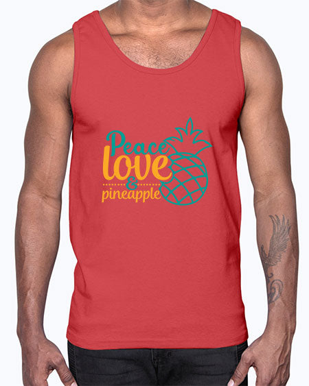 peace love pineapple Style 82#- summer- Cotton Tank
