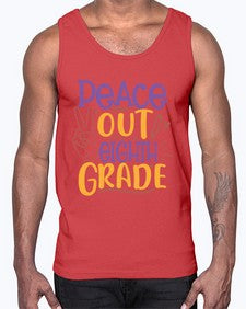 peace out eighth grade 616#- eighth grade- Cotton Tank