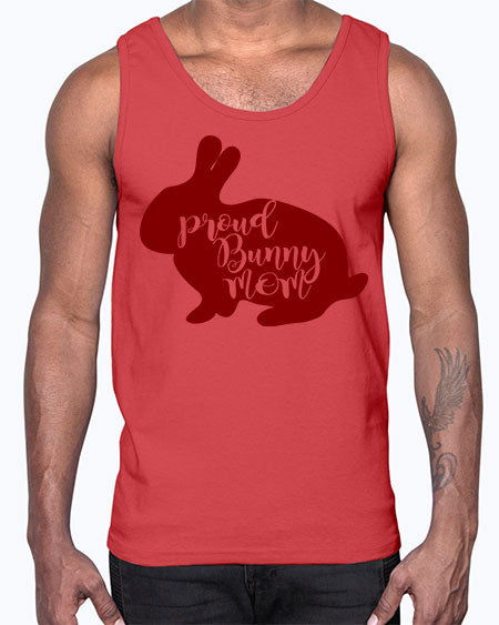 proud bunny mom- rabbit- Cotton Tank