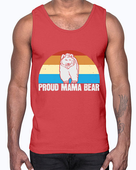 proud mama bear 237#- bears - animals- Cotton Tank