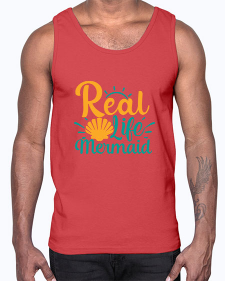 real life mermaid Style 79#- summer- Cotton Tank