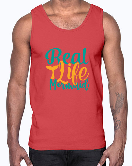 real life mermaid Style 80#- summer- Cotton Tank