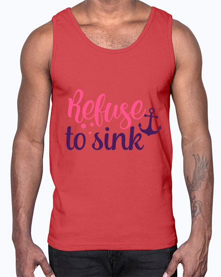 refuse to sink Style 4#- breast cancer- Cotton Tank