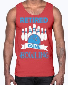 retired gone bowling bowlers 830#- bowling- Cotton Tank