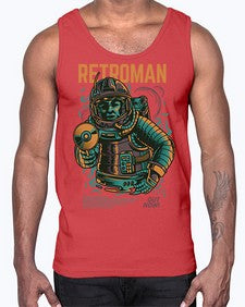 retroman 1017#- art pop art- Cotton Tank