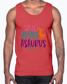 second grade asaurus 808#- second grade- Cotton Tank