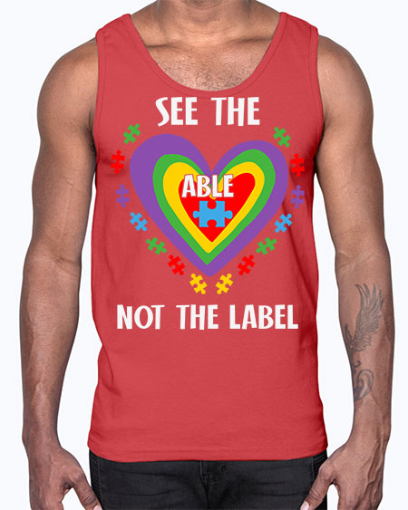 see the able not the 115#- autism- Cotton Tank