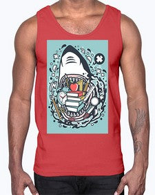 shark school 871#- general school- Cotton Tank