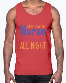 sleep all day nurse all night Style 1395#- nurse- Cotton Tank