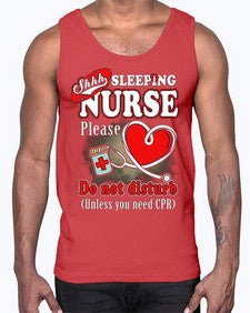 sleeping nurse 1402#- nurse- Cotton Tank