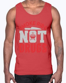 smok ribs not drugs 401#- bbq- Cotton Tank