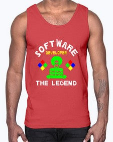 software developer the legend 16#- computer- Cotton Tank