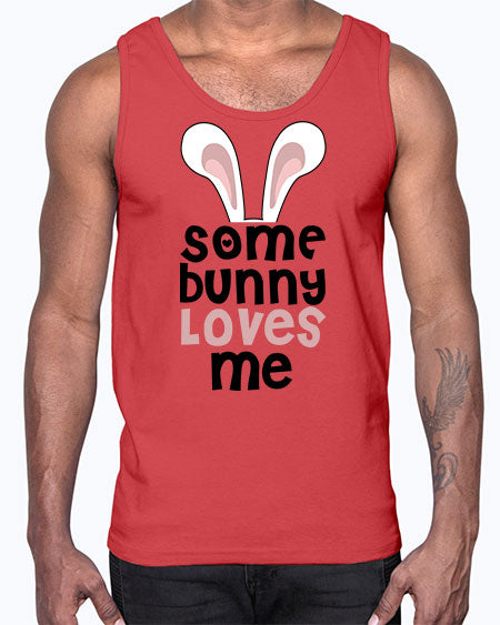 some bunny loves me- rabbit- Cotton Tank