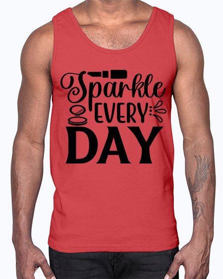 sparkle every day 18#-makeup Cotton Tank