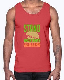 stand back dads grilling 1565#- bbq- Cotton Tank