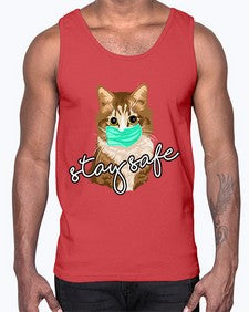 stay safe 1114#- art pop art- Cotton Tank