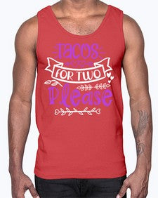 tacos for two please 1606#- tacos- Cotton Tank
