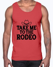 take me to the rodeo 1144#- western- Cotton Tank