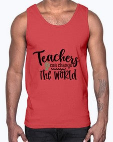 teachers can change the world Style 392#- teacher- Cotton Tank