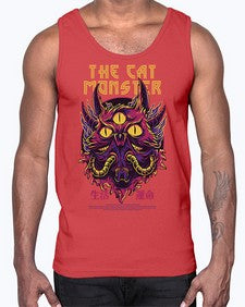 the cat monster gdkkj 1148#- art pop art- Cotton Tank