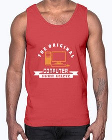 the original computer print delete 12#- computer- Cotton Tank
