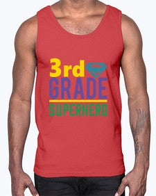 third Grade Superhero 976#- third grade- Cotton Tank