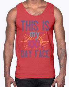 this is my one hundredth day face 984#- one hundred days- Cotton Tank