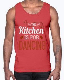 this kitchen is for dancing 433#- cooking- Cotton Tank