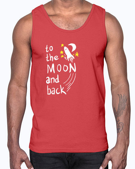 to the moon and back 9#- moon- Cotton Tank