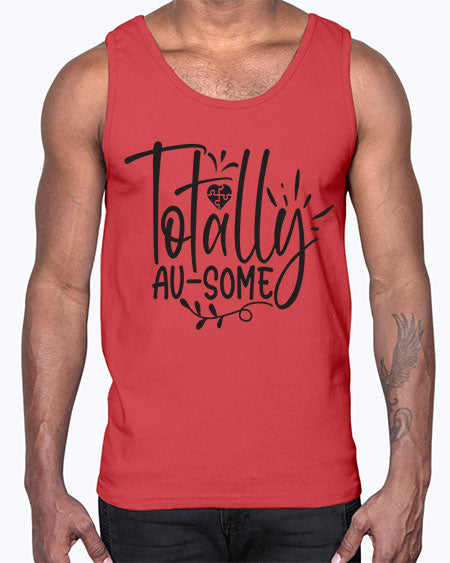 totally ausome Style 2#- autism- Cotton Tank