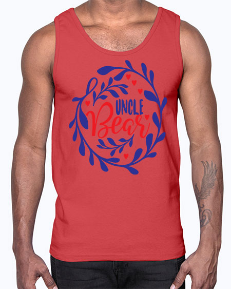 uncle bear 281#- bears - animals- Cotton Tank