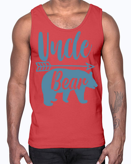 uncle bear 285#- bears - animals- Cotton Tank