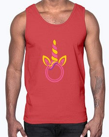 unicorn monogram frame 477#- unicorn- Cotton Tank