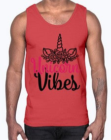 unicorn vibes 512#- unicorn- Cotton Tank