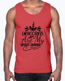 unicorns are my spirit animal 525#- unicorn- Cotton Tank