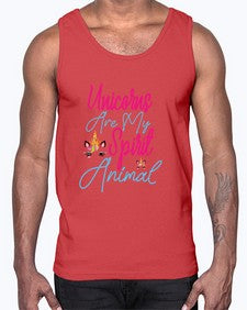 unicorns are my spirit animal 526#- unicorn- Cotton Tank