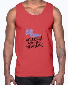 unicorns are the new thing 531#- unicorn- Cotton Tank