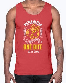 veganism saving millions one bite at a time 455#- vegan- Cotton Tank