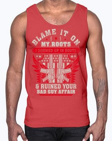 veteran showed up in boots 1198#- western- Cotton Tank