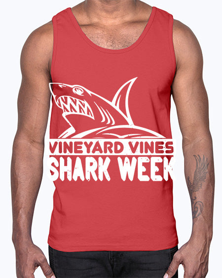 vineyard vines Shark Week Style 8#- shark-fish- Cotton Tank