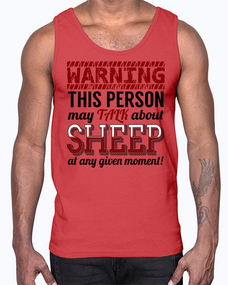warning this person may talk about- sheep- Cotton Tank
