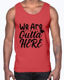 we are outta here 993#- graduation- Cotton Tank