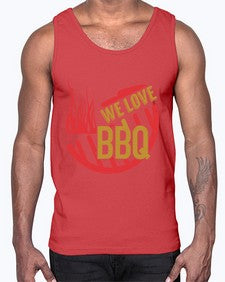 we love bbq 459#- bbq- Cotton Tank
