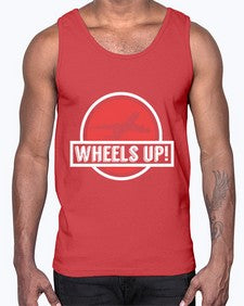 wheels up  50#- airplane- Cotton Tank