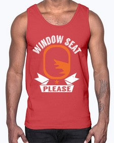 window seat please  51#- airplane- Cotton Tank