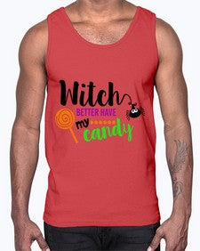 witchbetterhavecandy 12#- witch- Cotton Tank