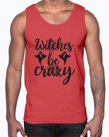 witches be crazy 9#- witch- Cotton Tank